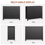 Commode à 10 tiroirs pour chambre à coucher, commode en bois de 120 cm de large, organisateur de rangement de vêtements, meuble TV pour salon, couloir, chambre à coucher