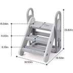 Tabouret pliant pour enfants pour lavabo de salle de bain, tabouret réglable à 3 marches pour tout-petits avec poignées, pour l'apprentissage de la propreté, échelle de nurserie