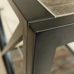 Table de Chevet/d'Appoint Industrielle Moderne - Dessus en Verre Trempé et Bois MDF Naturel avec Cadre Métallique pour Chambre et Salon