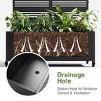 MAYEERTY 72x47 Jardinière arquée en fer noir avec treillis, ensemble de 3 pièces pour décoration de jardin, terrasse et balcon