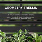 MAYEERTY 72x47 Jardinière arquée en fer noir avec treillis, ensemble de 3 pièces pour décoration de jardin, terrasse et balcon