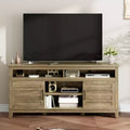 Meuble TV de 160 cm, consoles TV de style ferme moderne pour salon avec étagères réglables, meuble TV pour maison/bureau