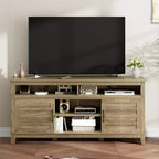 Meuble TV de 160 cm, consoles TV de style ferme moderne pour salon avec étagères réglables, meuble TV pour maison/bureau