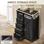 Commode de chambre AMERLIFE style ferme avec tiroirs, armoire de rangement avec portes coulissantes de grange, meuble TV organisateur