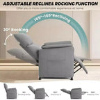 Fauteuil inclinable électrique GustoWave avec massage et chauffage, fauteuil inclinable simple réglable, fauteuil de cinéma maison