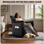 Fauteuil inclinable électrique GustoWave avec massage et chauffage, fauteuil inclinable simple réglable, fauteuil de cinéma maison