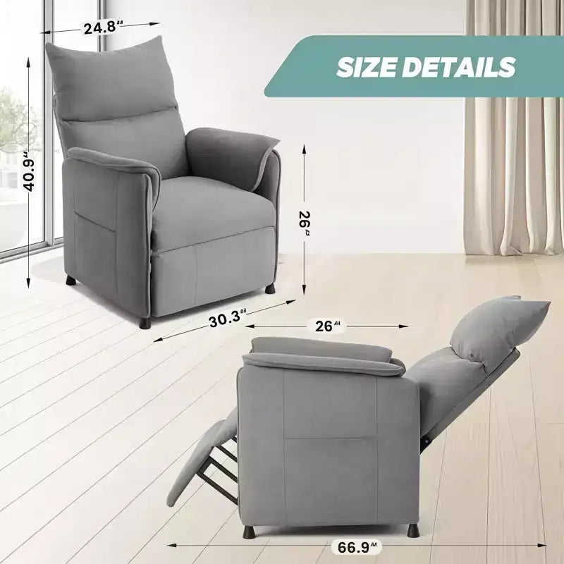 Fauteuil inclinable électrique GustoWave avec massage et chauffage, fauteuil inclinable simple réglable, fauteuil de cinéma maison