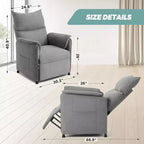 Fauteuil inclinable électrique GustoWave avec massage et chauffage, fauteuil inclinable simple réglable, fauteuil de cinéma maison