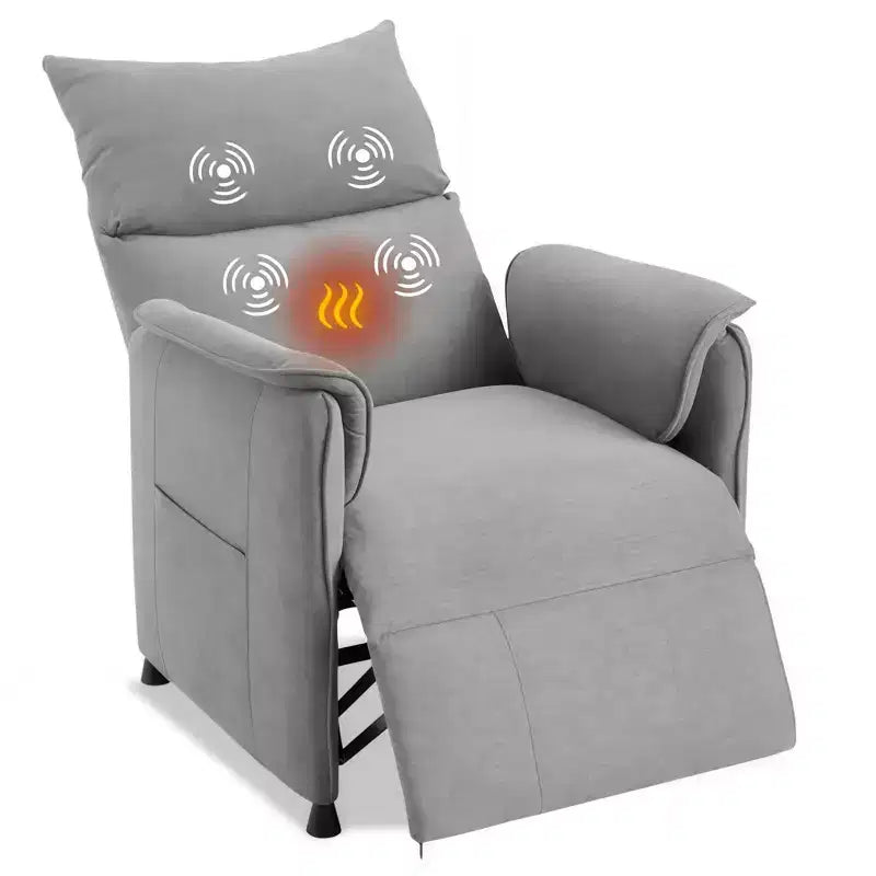 Fauteuil inclinable électrique GustoWave avec massage et chauffage, fauteuil inclinable simple réglable, fauteuil de cinéma maison