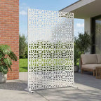 MAYEERTY 72x47 Écran de confidentialité extérieur naturel blanc, séparateur pliable naturel en 6 pièces pour jardin et cour arrière