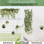 MAYEERTY 72x47 Écran de confidentialité extérieur naturel blanc, séparateur pliable naturel en 6 pièces pour jardin et cour arrière