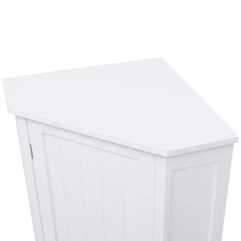 Meuble de Rangement d'Angle Okak pour Salle de Bain avec 3 Étagères Réglables, Meuble de Rangement sur Pied, Organisateur d'Angle de Salle de Bain