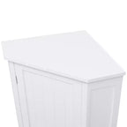 Meuble de Rangement d'Angle Okak pour Salle de Bain avec 3 Étagères Réglables, Meuble de Rangement sur Pied, Organisateur d'Angle de Salle de Bain