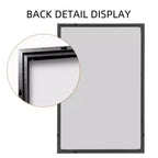 Miroir suspendu MAYEERTY en alliage d'aluminium, bords fins, rectangulaire à angle droit, doré, 38x26x1 pouces, double face