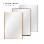 Miroir suspendu MAYEERTY en alliage d'aluminium, bords fins, rectangulaire à angle droit, doré, 38x26x1 pouces, double face