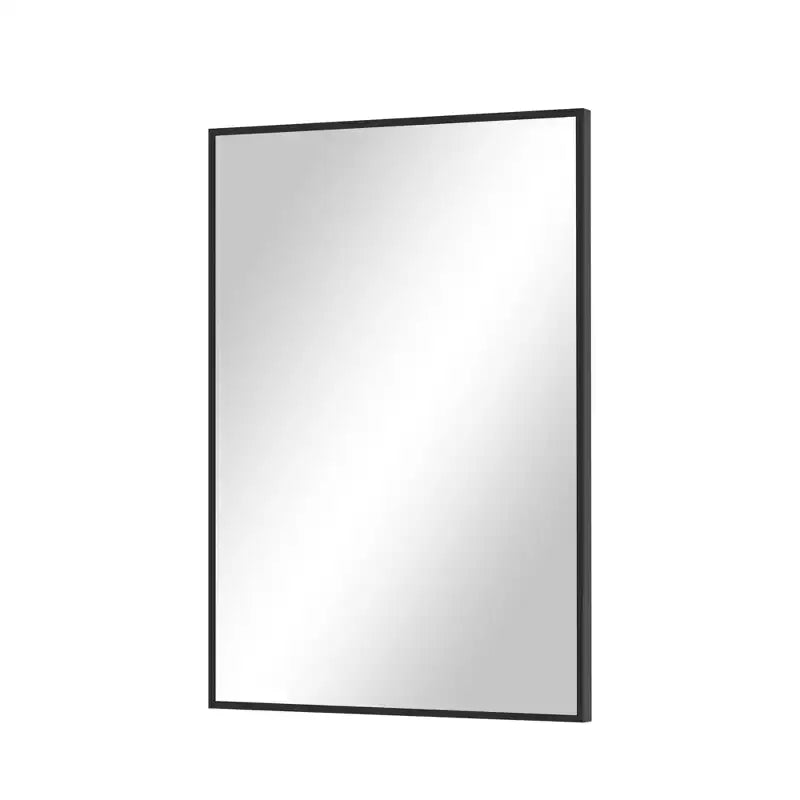 Miroir suspendu MAYEERTY en alliage d'aluminium, bords fins, rectangulaire à angle droit, doré, 38x26x1 pouces, double face