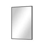 Miroir suspendu MAYEERTY en alliage d'aluminium, bords fins, rectangulaire à angle droit, doré, 38x26x1 pouces, double face