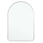 Miroir suspendu MAYEERTY en alliage d'aluminium, bords fins, rectangulaire à angle droit, doré, 38x26x1 pouces, double face