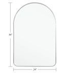 Miroir suspendu MAYEERTY en alliage d'aluminium, bords fins, rectangulaire à angle droit, doré, 38x26x1 pouces, double face