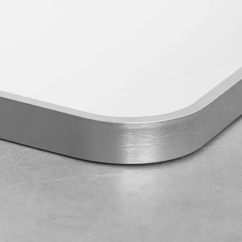 Miroir suspendu MAYEERTY en alliage d'aluminium, bords fins, rectangulaire à angle droit, doré, 38x26x1 pouces, double face
