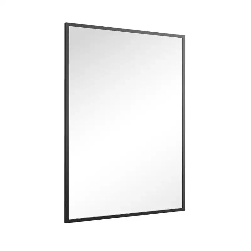 Miroir suspendu MAYEERTY en alliage d'aluminium, bords fins, rectangulaire à angle droit, doré, 38x26x1 pouces, double face