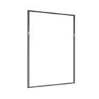 Miroir suspendu MAYEERTY en alliage d'aluminium, bords fins, rectangulaire à angle droit, doré, 38x26x1 pouces, double face