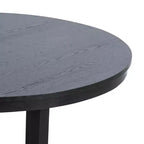 MAYEERTY 45 Table de salle à manger ronde en bois pour 4, table de cuisine et de salle à manger moderne de style campagnard