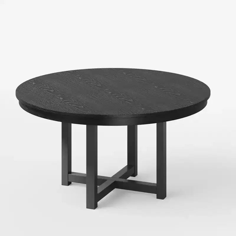 MAYEERTY 45 Table de salle à manger ronde en bois pour 4, table de cuisine et de salle à manger moderne de style campagnard
