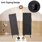 Meuble à chaussures Acekool 6 niveaux en rotin – Organiseur avec étagères réglables et portes pour entrée, couloir et dressing, tissage naturel