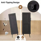 Meuble à chaussures Acekool 6 niveaux en rotin – Organiseur avec étagères réglables et portes pour entrée, couloir et dressing, tissage naturel