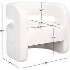 Fauteuil d'appoint Anissa à dossier incurvé - SFV4789 - Safavieh Couture