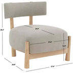 Fauteuil d'appoint Edwardina Boucle - SFV5112 - Taupe/Naturel - Safavieh Couture
