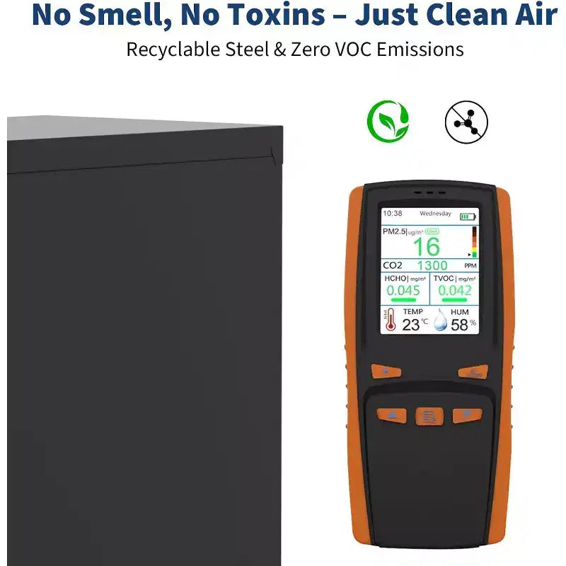 Classeur mobile 3 tiroirs à étagère réglable avec clés, pour bureau et espace de travail à domicile, rangement latéral sous le bureau, pour documents de format légal, lettre et A4, noir