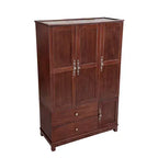 Armoire Keloyid Seusar en bois marron clair de 117,6 cm avec 2 tiroirs, tringle de suspension et étagères
