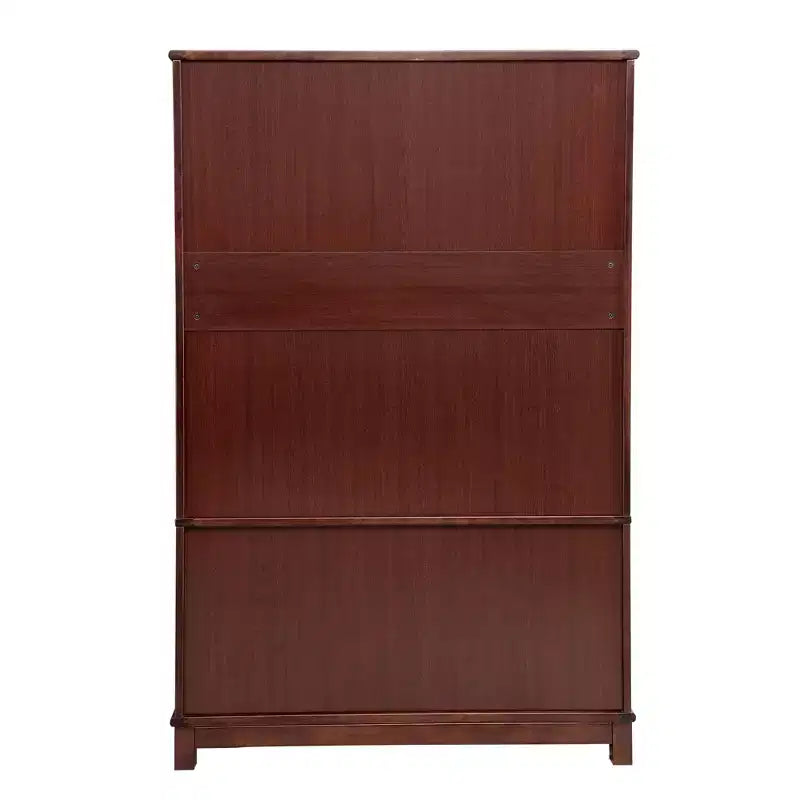 Armoire Keloyid Seusar en bois marron clair de 117,6 cm avec 2 tiroirs, tringle de suspension et étagères