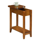 HomeStock Table d'appoint avec plateau en bois compensé marron de 24 po de hauteur, 1 pièce