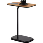 HomeStock 25,25 po H Table d'appoint rectangulaire en bois, couleur marron, 1 pièce