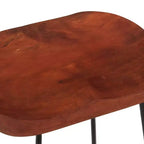 Tabourets de bar CLIHOME en bois massif et métal, sièges de cuisine vintage pour la maison (lot de 2)
