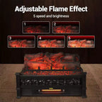 Bûches électriques Coolmee de 50 cm pour cheminée, foyer à bûches encastrable avec couleurs de flammes réglables, chauffage 750 W/1500 W, protection contre la surchauffe