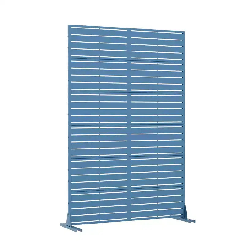 MAYEERTY Cloison d'intimité autoportante en métal pour patio extérieur 72 x 47 po, séparateur de pièce pour l'intérieur, blanc
