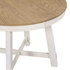 GDFStudio Joyce Table à manger extensible en bois massif de 147 cm