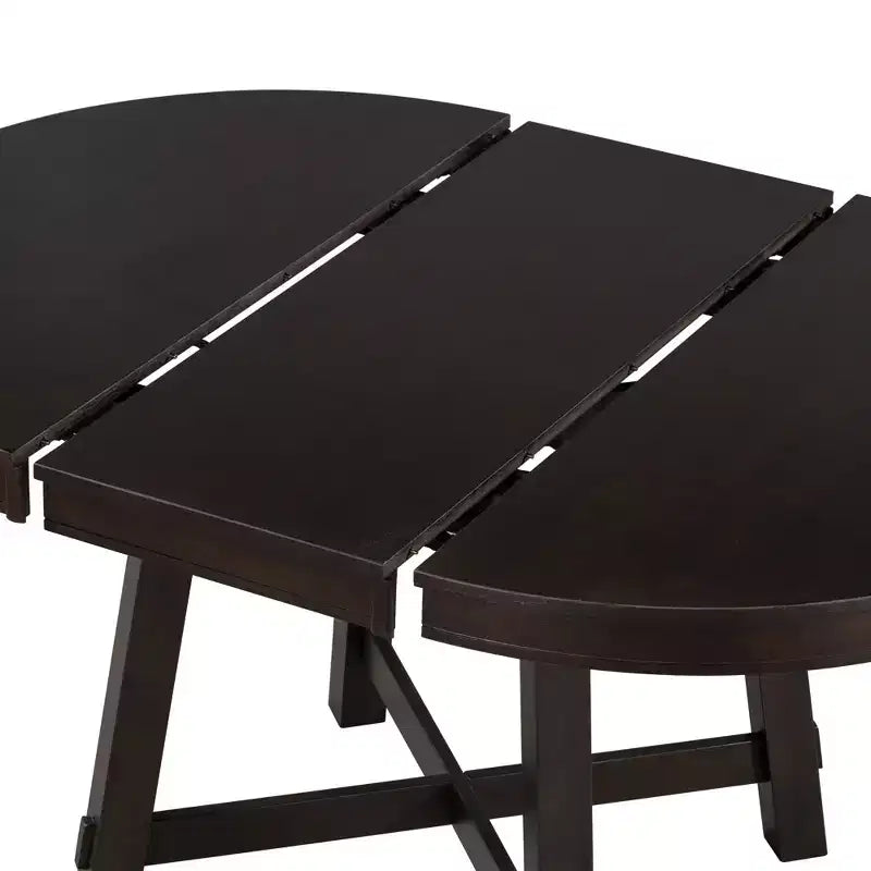 GDFStudio Joyce Table à manger extensible en bois massif de 147 cm