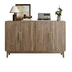 Meuble d'appoint Homy Casa Noyer à 4 portes avec rangement pour salle à manger ou salon