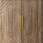 Meuble d'appoint Homy Casa Noyer à 4 portes avec rangement pour salle à manger ou salon