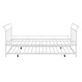 Bellemave Twin Size Daybed with Trundle Twin, Heavy Duty Daybed with Curved Handle and Slats, Metal Daybed for Kids, Girls, Boys, White