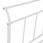 Lit de repos Bellemave double avec lit gigogne double, lit de repos robuste avec poignée incurvée et lattes, lit de repos en métal pour enfants, filles, garçons, blanc