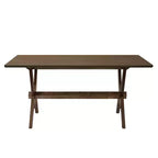 Table à manger en bois Eleanor Farmhouse 63 de Christopher Knight Home avec base en V double