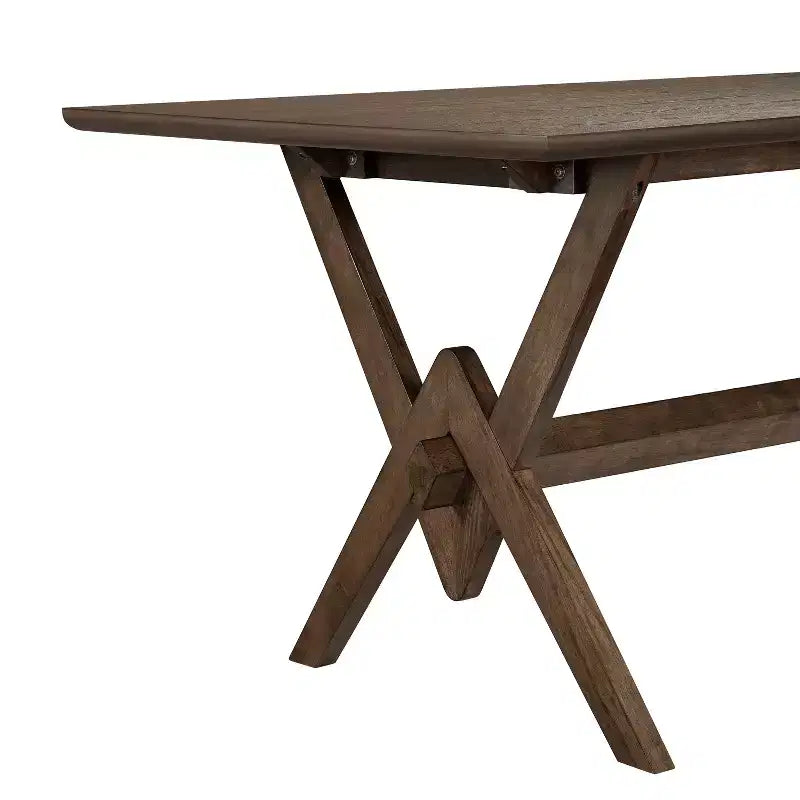 Table à manger en bois Eleanor Farmhouse 63 de Christopher Knight Home avec base en V double