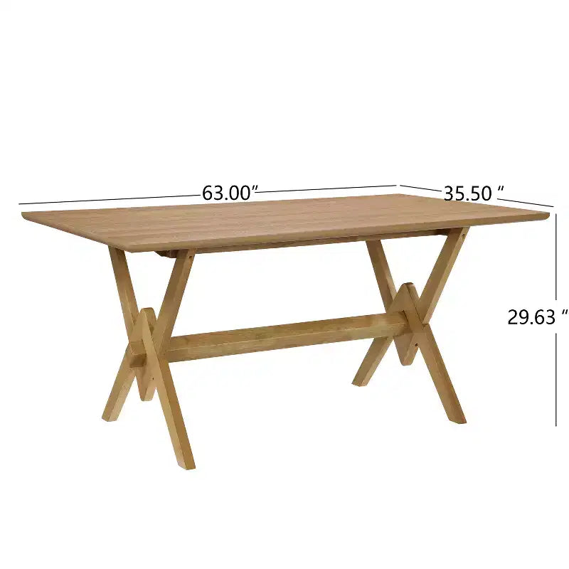 Table à manger en bois Eleanor Farmhouse 63 de Christopher Knight Home avec base en V double