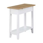 HomeStock Belmont Flip Top End Table with Built-In Charging Station, USB Ports, Power Outlets and Hidden Storage for Living Room Essentials
